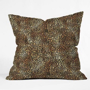Schatzi Brown Leopard Square Throw Pillow Tan - Deny Designs