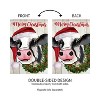 Evergreen Christmas Cow Garden Linen Flag - 4 of 4