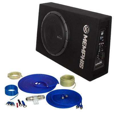 Memphis PRXS112SP Powered 12" PRXS Loaded Truck Enclosure and Amp Wiring Kit
