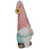 Alpine Corporation Praying Gnome With Pink Hat Décor: Serene Ceramic Statue for Garden or Patio, 23" High - 2 of 4