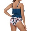 Clearlove Tankini Swimsuits for Women High Waisted Ruffle Tops with Tummy Control Bottom Two Piece Bathing Suit - 4 of 4