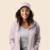 Dalix Cappuccino Embroidered Fleece Zip Hoodie Cold Fall Winter Women - 3 of 4