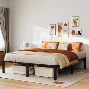 14 Inch King Bed Frame, Heavy Duty Metal Platform Bed Frame with Durable Iron Slat Support and Legs, No Box Spring Required, Tool-Free Bed Frame - 1 of 4