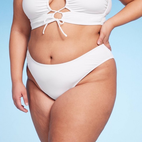 Plus size white bikini sales bottoms