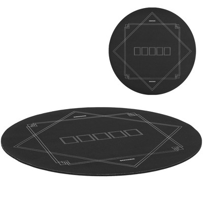 Soozier 24 inch Round Poker Mat, Texas Hold'em Non-Slip Poker Table Top