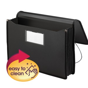 Smead Poly Premium Wallet, 5-1/4" Expansion, Legal Size, Black (71510) - 1 of 2