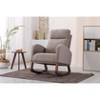 NicBex Linen Fabric Glider Rocking Chair,Upholstered Nursery Rocking Chairs with High Backrest,Modern Rocking Chair,Nursing Chair for Bedroom - 2 of 4