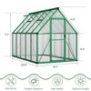 6 ft x 9 ft Aluminum PC Board Sun Room Outdoor Garden Greenhouse, Polycarbonate Board, Aluminum Frame, Weather Resistant Sunroom Enclosure - 2 of 4