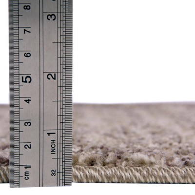 Modern Beige & Ivory Easy-Care Synthetic Area Rug - 5' x 8'