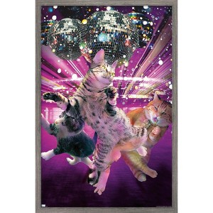 Trends International James Booker - Disco Cats Framed Wall Poster Prints - 1 of 4
