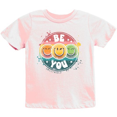 The Juniper Shop SmileyWorld Be You Rainbow Circle Youth Short Sleeve Tee