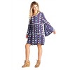 Women's Crochet & Bell Sleeve Dress - Velzera - 2 of 4