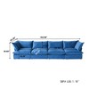 WJShome Sectional Couches for LivingRoom,162.98"Cloud Modular Sectional Sofa, Velvet Deep Couch,4 Seats Living Room Sets,Cushion Covers Removable - 3 of 4