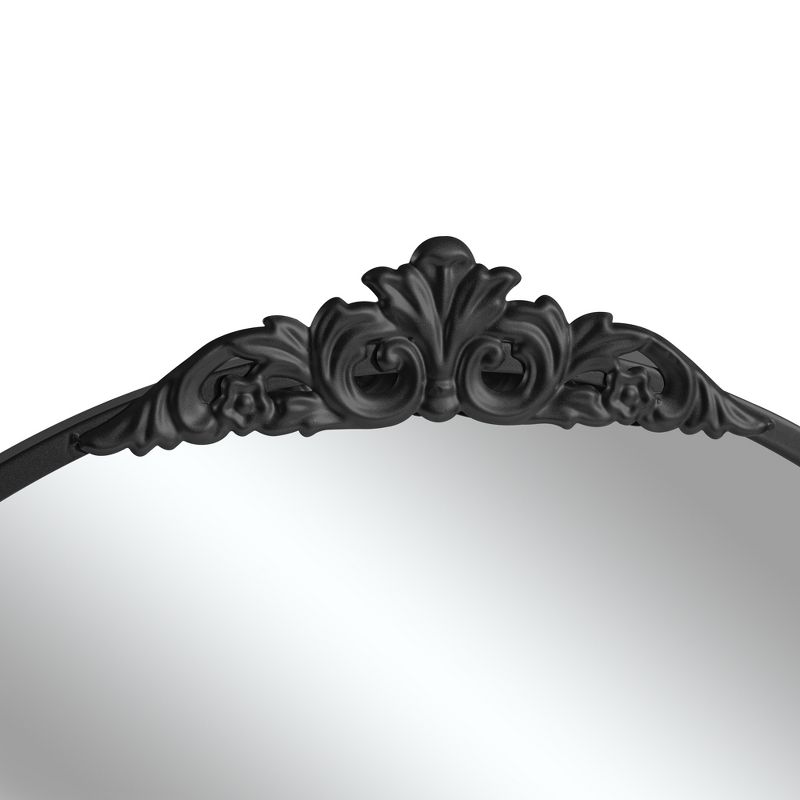 Neutypechic Metal Framed Arch Top with Carving Decorative Wall Mirror, 5 of 9