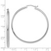 Black Bow Jewelry 2.75mm x 43mm Polished 14k White Gold Domed Round Hoop Earrings - 4 of 4