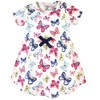 Touched by Nature Baby and Toddler Girl Organic Cotton Short-Sleeve Dresses 2pk, Bright Butterflies - image 3 of 3