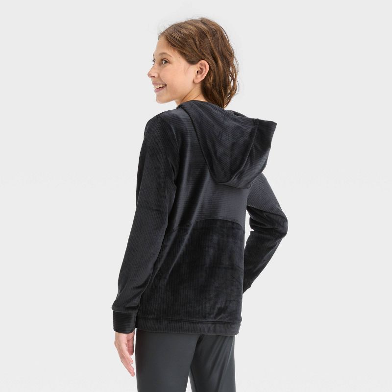 Girls&#39; Velour Hoodie - All In Motion™, 3 of 7