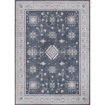 World Rug Gallery Transitional Bordered Machine Washable Area Rug