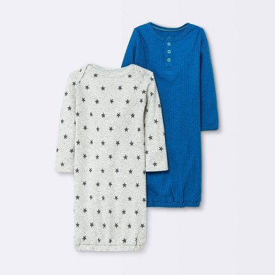 Baby Boys' 2pk Rib Adventure NightGown - Cloud Island™ Green Newborn