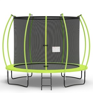 FDW 8/10/12/14FT Trampoline with Enclosure Net Outdoor Jump Rectangle Trampoline - ASTM Approved-Combo Bounce Exercise Trampoline - 1 of 4