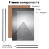 Americanflat 24x36 Poster Frame with Polished Front Cover, Set of 3, Slide-In Photo Frame with Buildable Molding, Fusion Collection, Black - 3 of 4