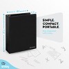 3 Ring Binder Clear View Cover with 2 Inside Pockets, Colored School Supplies Office and Home Binders – by Enday - 4 of 4