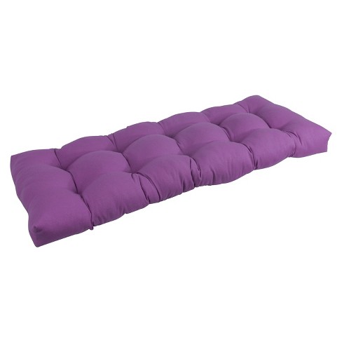 Blazing Needles 51 inch By 19 inch Tufted Solid Twill Bench Cushion Grape Target