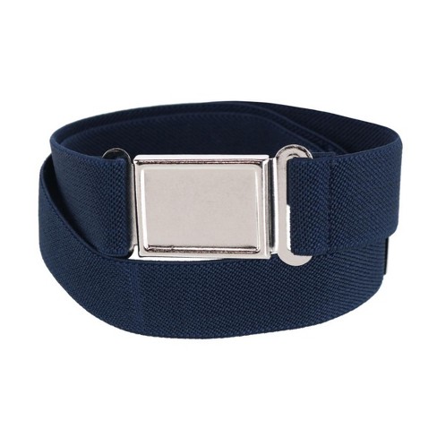 Ctm Kids' Adjustable Elastic Belt With Magnetic Buckle, Navy : Target