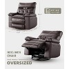 Power Lift Recliner Chair with Heat and Massage, Giant 27" Wide Seat, 360 Swivel Manual Rocker, Remote Control Oversized Recliner for Living Room - 4 of 4