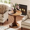 Hommoo Wooden Round End Table - 2 of 4
