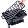 KTMBDW Large Hibachi Grill Outdoor, Portable Charcoal Grill and Tabletop Cast Iron Skillet, 100% Cast Iron, Durable, Camping Grill Grate - 3 of 4