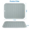 NewHome"Heat Resistant Silicone Mat for Hair Tools, Portable Travel Cover for Flat Iron & Curling Iron"LightBlue - 3 of 4
