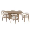 Christopher Knight Home Ambessa Modern 7 Piece Rubberwood Upholstered Dining Set - 2 of 4
