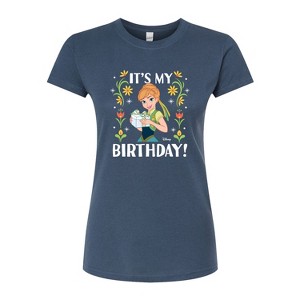 Women's - Disney - Anna It's My Birthday Fitted Graphic T-Shirt - 1 of 2