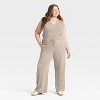Women's High-Rise Fleece Wide Leg Sweatpants - Universal Thread™ - 3 of 3