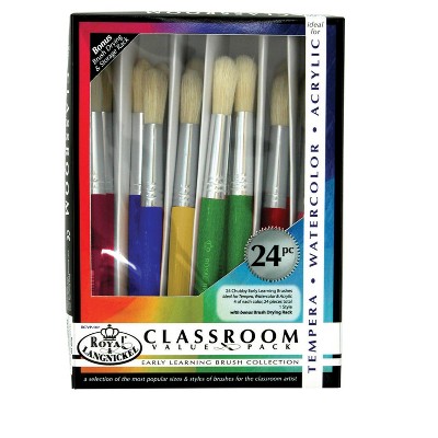 Royal & Langnickel Early Learning Chubby Classroom Value Pack, Assorted Size, Pack of 24