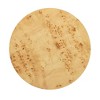 Jennifer Taylor Home Nebula 35.5" Round Pillar Leg Coffee Table, Warm Natural Brown Burl Wood - 4 of 4