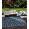 Area Rug Ultra-Thin Moroccan Area Rug Non-Slip Non Shedding Area Rug Low-Pile Indoor Outdoor Throw Rug - 2 of 4