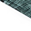 8' Teal Blue And Ivory Round Abstract Washable Indoor Outdoor Area Rug - 4 of 4