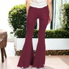 Anna-Kaci Classic Retro High Waist Long Denim Frayed Hem Bell Bottom Jeans - 3 of 4