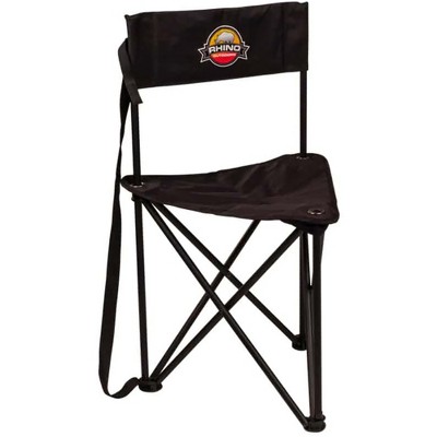 Rhino Folding Tripod Hunting Chair with Back Rest - Black