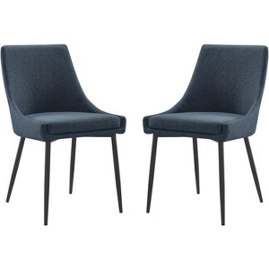 Modway Viscount Upholstered Fabric Dining Chairs - Set of 2 - 1 of 3