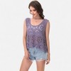 Anna-Kaci Women's Crochet Sleeveless Tank Top with Floral Open Knit Pattern and Scalloped Hem Detail - 2 of 4