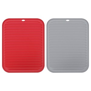 Unique Bargains Dish Drying Mat Set Reusable Sink Drain Pad Heat Resistant Suitable for Kitchen 2 Pcs - 1 of 4