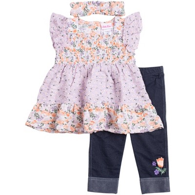 Little Lass Infant Girls 3 Piece Capri Set