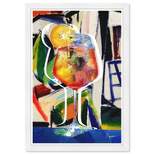 15" x 21" Aperol Cubist Kitchen Cocktail Framed Wall Art Print Blue - Wynwood Studio