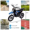 36V Ride On Dirt Bike for Kids,Fast Speed Electric Powered Off-Road Motorcycle,15.5MPH,Led Light,Leather Seat,Disc Brake,Air-Filled Tires,Black - 4 of 4