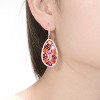 Guili Sterling Silver 18K Rose Gold Plated Dangle Earrings with Cubic Zirconia Accents, A Chic and Elegant Pair for Any Occasion - 2 of 3