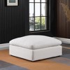 Meridian Furniture,Comfy Linen Textured Fabric Modular Ottoman - 2 of 4