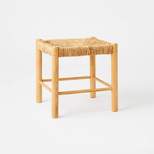 Moro Canyon Woven Ottoman with Wood Legs Natural (FA) - Threshold™ designed with Studio McGee